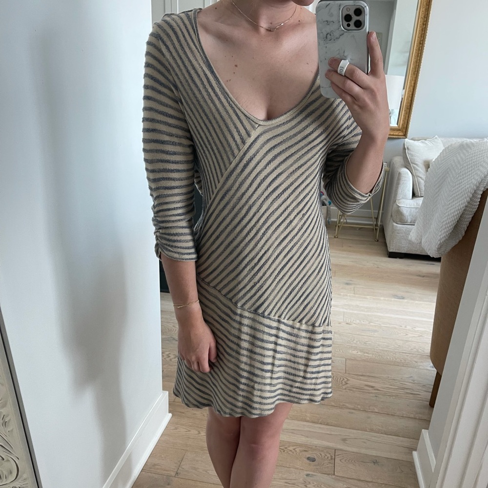 Cream and Gray Tunic/Dress